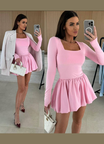 Розовое праздничный, коктейльное, повседневный, откровенный, вечернее мини платье No Brand