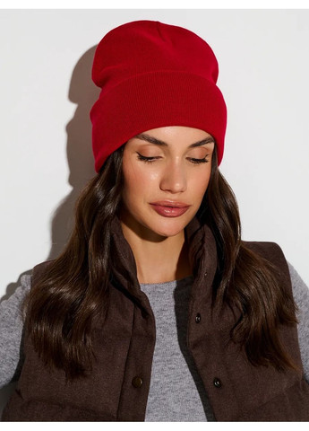 Молодіжна двошарова шапка біні лонг No Brand Шапка біні лонг лопата (362411535)