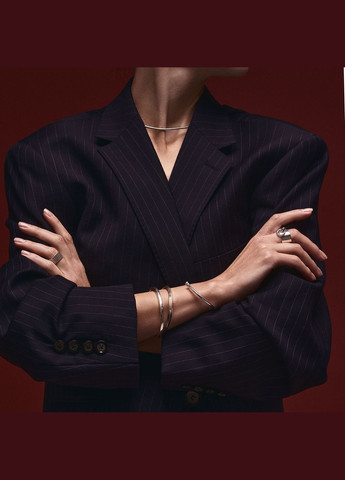 Жесткий серебряный браслет 141678 17 17 Oniks (323426225)