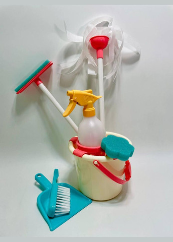 Пилосос 8005 (12) вакуумний, звук, мелодія, додаткова насадка, швабра, совок, щітка, губка, відро, в коробці No Brand (322138817)