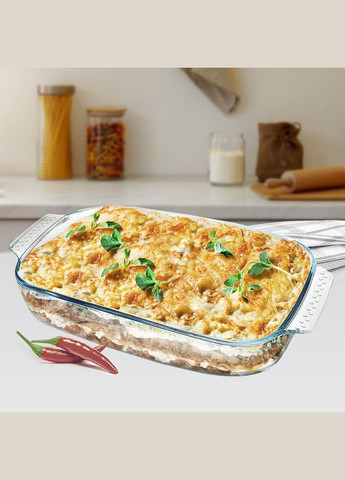 Форма для запекания стеклянная прямоугольная MR-5220, 2 л, стеклянный противень Maestro (334004467)