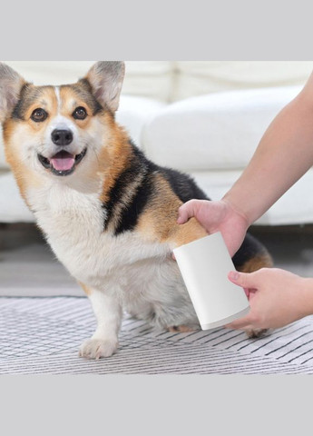 Лапомойка для собак, емкость для мытья лап домашних животных, Белый с серым S - 8 x 13 см Carno (299915280)