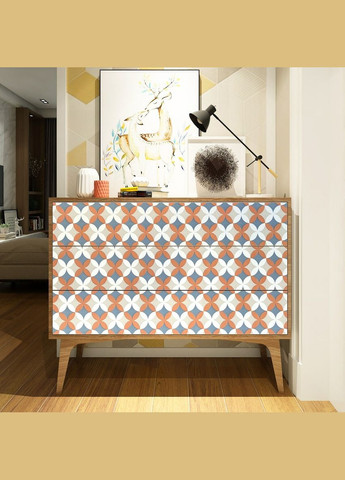 Самоклеюча плівка оранжеві квіти 0,45х10м SW-00001220 Sticker Wall (316187300)