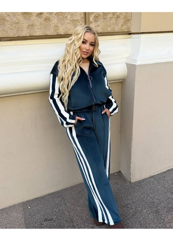 Жіночий зимовий костюм із турецького двостороннього велюру на хутрі • штани трансформери (палацо/джогери) • заміри в описі DK/DL Мода без кордонів (362188834)