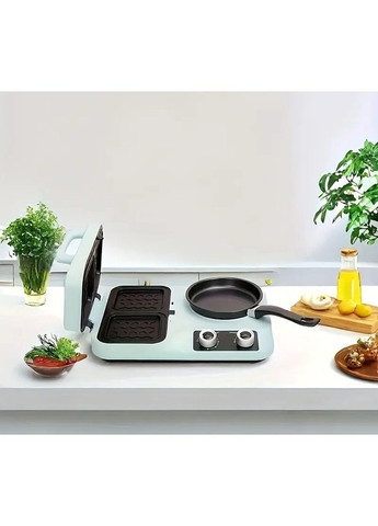 Мультимейкер гриль + електроплита 2 в 1 для приготування їжі Light Green No Brand (366303796)