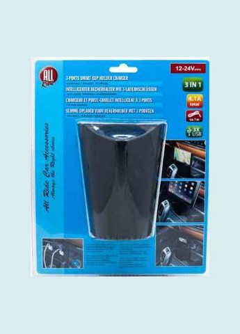 Автомобільна USB зарядна база з підставкою для телефону, планшету 4.1A від прикурювача No Brand (300657661)