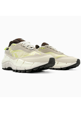 Бежевые демисезонные кроссовки мужские reebok zig kinetca 2.5 edge beige рибок зиг кинетика No Brand