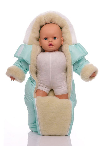 Человечек на меху без логотипа светло-бирюзовый 74 см (51183) BABYKROHA (315340817)