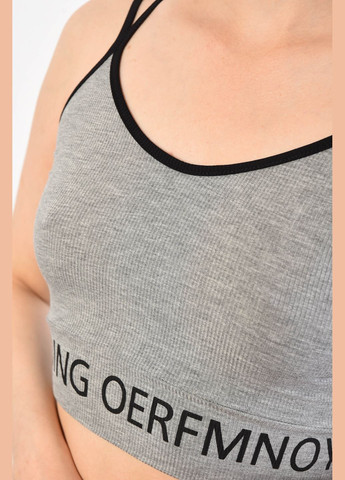 Майка-топ женская серого цвета Let's Shop — 297517837