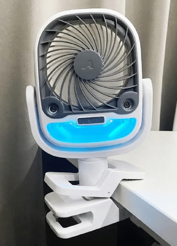 Мини вентилятор кондиционер настольный аккумуляторный на прищепке с увлажнителем воздуха 25х12.5 см (477445-Prob) Белый Unbranded (297364836)