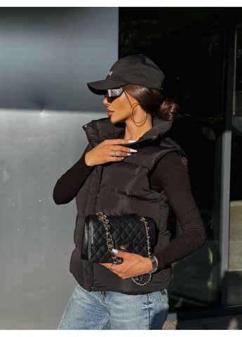 Жилетка жіноча сіра коротка 00415 No Brand (362085416)