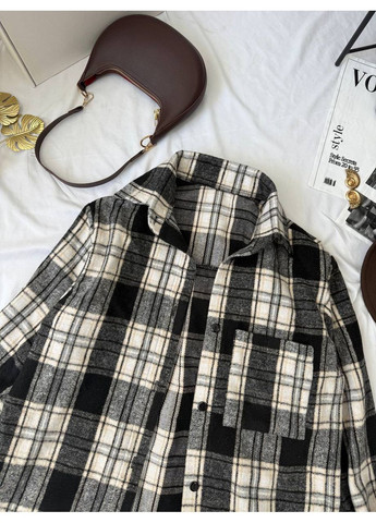 Бежевая кэжуал, повседневный рубашка в клетку No Brand