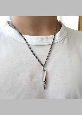 Серебряная подвеска кулон без камней Гильза Патрон серебро 925 пробы Родированное 74603 7.40г No Brand (306742114)