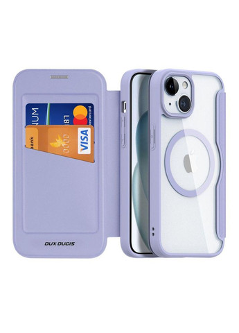Чехол-книга Skin X Pro with MagSafe для iPhone 15 Purple Dux Ducis (335807988)