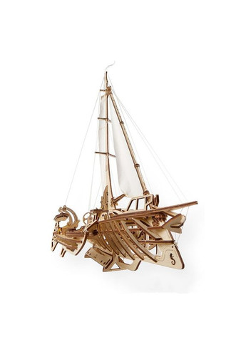 Дерев'яний механічний 3D конструктор Тримаран Меріхобус (70059) UGEARS (339781882)