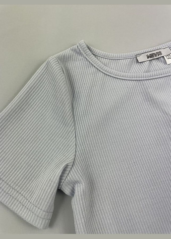 Бузковий літній комплект для дівчинки топ та палаццо в рубчик Mevis