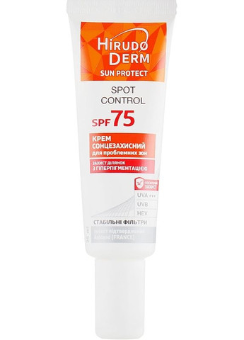 Сонцезахисний крем для проблемних зон SPF 75 Sun Protect Spot Control 25ml (2-849221) Hirudo Derm (369788899)