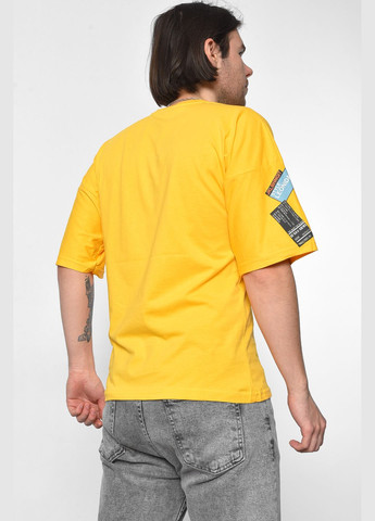 Желтая футболка мужская полубатальная желтого цвета Let's Shop