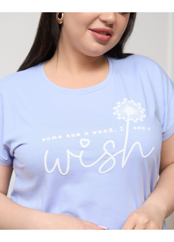 Лілова комплект з капрі бавовняний plus size Nicoletta