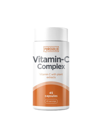 Вітамін С Комплекс Vitamin C Complex - 45 капсул Pure Gold Protein (278365298)