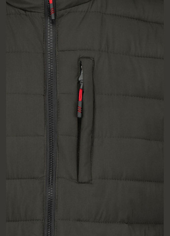 Оливковая (хаки) демисезонная куртка однотонная мужская 2320 shop (2000990914378) No Brand