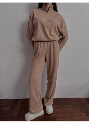 Женский костюм оверсайз из ангоры: удлиненный свитер + брюки палаццо MonCher (356172278)