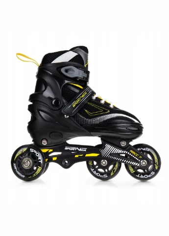 Роликовые коньки 4 в 1 Size 39-42 Black/Yellow SportVida SV-LG0069 (275095904)