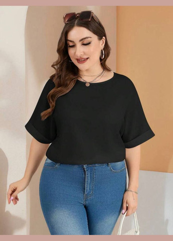 Черная классическая рубашка однотонная DK/DL Мода без кордонів