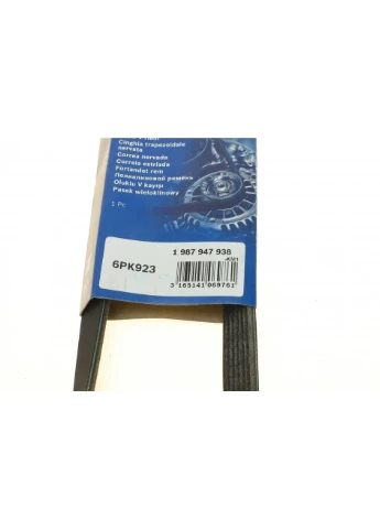 Ремень поликлин. 6PK923 (пр-во ) 1 987 947 938 Bosch (366121019)