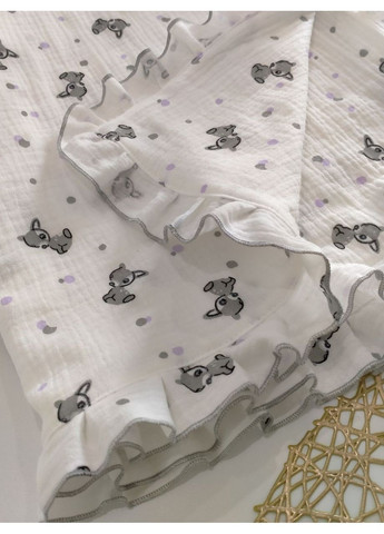 Мусліновий плед з рюшем, розмір 100*100 No Brand (371774420)