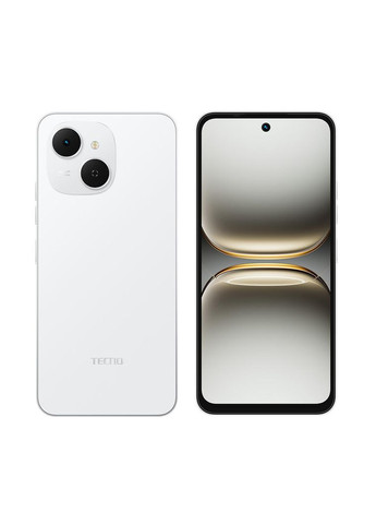 Смартфон 4894947093036 Spark 40C (KM4k) 6.67" 4/128ГБ, 2SIM, 6000мА•год, Veil White Tecno (361316299)