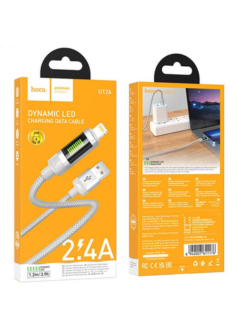 Дата кабель U126 Lantern 2.4A USB to Lightning (1.2m) Hoco (293511452)
