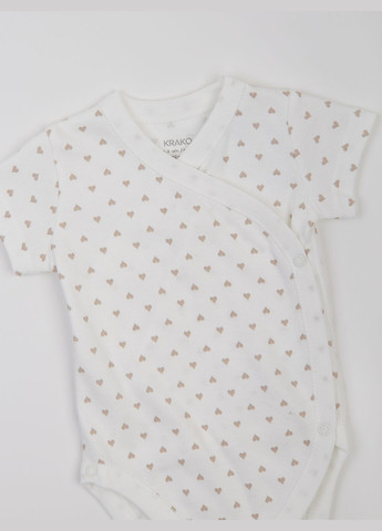 Боди-льоля короткий рукав в молочные сердечки KRAKO (317291111)