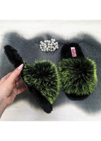 Тапочки хутряні жіночі з відкритим носком Fashion (302021817)