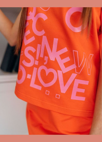 Оранжевый летний комплект для девочки (подростковый) hc (h001-6191-057-33-2) No Brand
