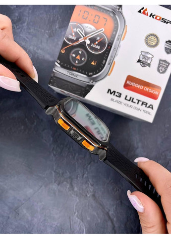 Умные смарт-часы противоударные TANK M3 ULTRA, Black Kospet (353497813)