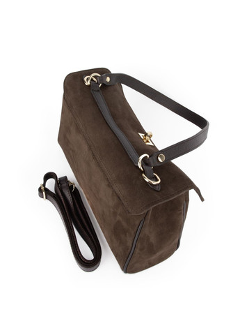 Сумка женская замшевая на застежке 03829 шоколадная Virginia Conti (358883489)