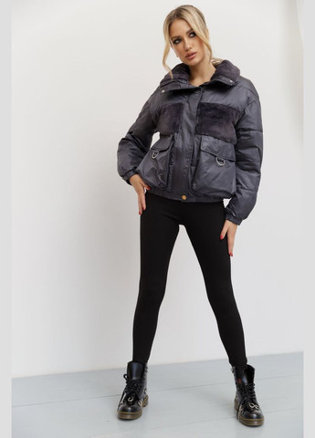 Темно-сіра демісезонна куртка жіноча демісезонна, колір графіт, Ager