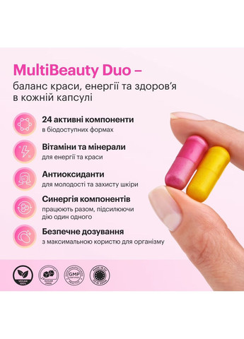 Вітаміни для неї Multi-Beauty Duo-Caps 60 капсул Perla Helsa (370676963)