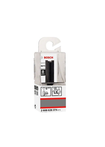 Пазова фреза (12х8х62 мм) Standard for Wood пряма кінцева (21760) Bosch (295035429)