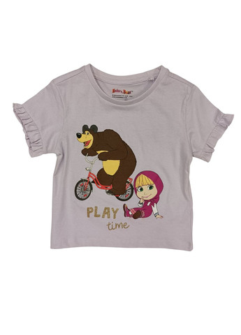 Сиреневая всесезон пижама для девочки футболка + брюки Cool Club