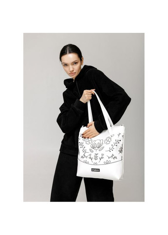 Сумка Shoper NOVA біла з принтом "Bloom" Sambag (329692817)