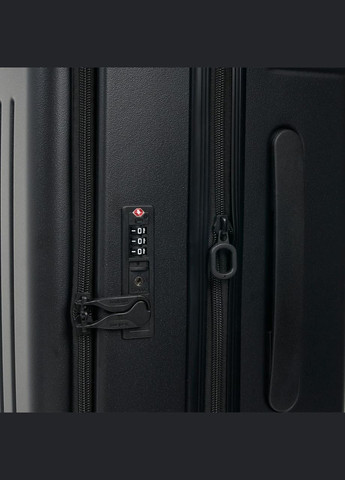 Дорожня валіза середня 72л пластикова з розширенням 4-х колісна чорна Velo (00322024) Bagland (319710775)