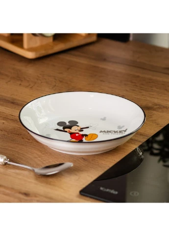Дитяча тарілка Mickey керамічна 350 мл, білий Yiwu HP-15-10 No Brand (377467509)