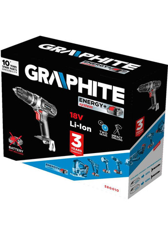 Дриль-шуруповерт Energy+ (58G010) Graphite (322911370)