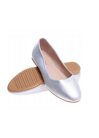 Жіночі балетки жіночі Панда | срібні однотонні штучна шкіра (305848458)
