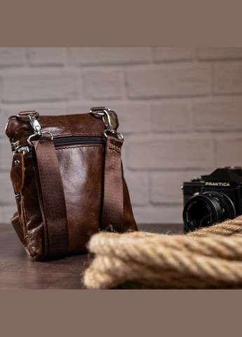 Чоловіча шкіряна сумка через плече для документів Vintage коричнева (sku_14608) No Brand (328922105)