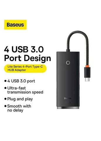 USB-хаб Lite Series 25 см Black (WKQX030301) Baseus (377889867)