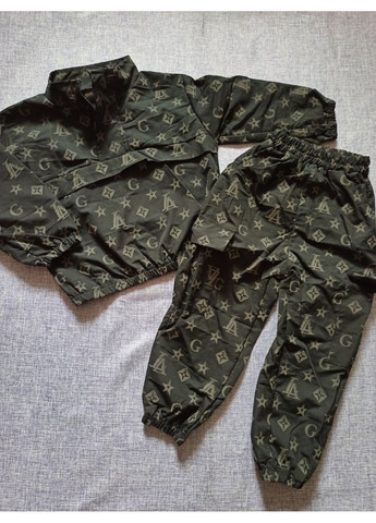 Чорний демісезонний дитячий зі світловідбивним ефектом брючний No Brand костюм