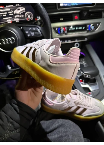 Рожеві літні кросівки adidas samba platform clear pink адідас самба рожеві No Brand